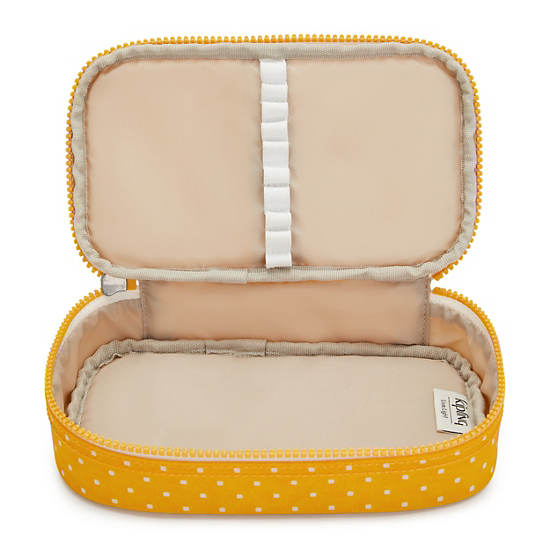 Kipling 50 Pens Printed Case Bags Soft Dot Yellow | AU 1895QM